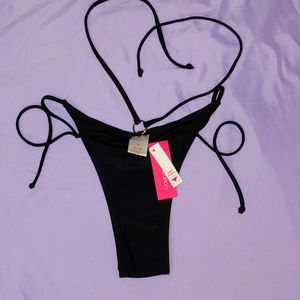 NWT * BLACK BIKINI BOTTOM * SUPER CHEEKY * M * XHILIRATION